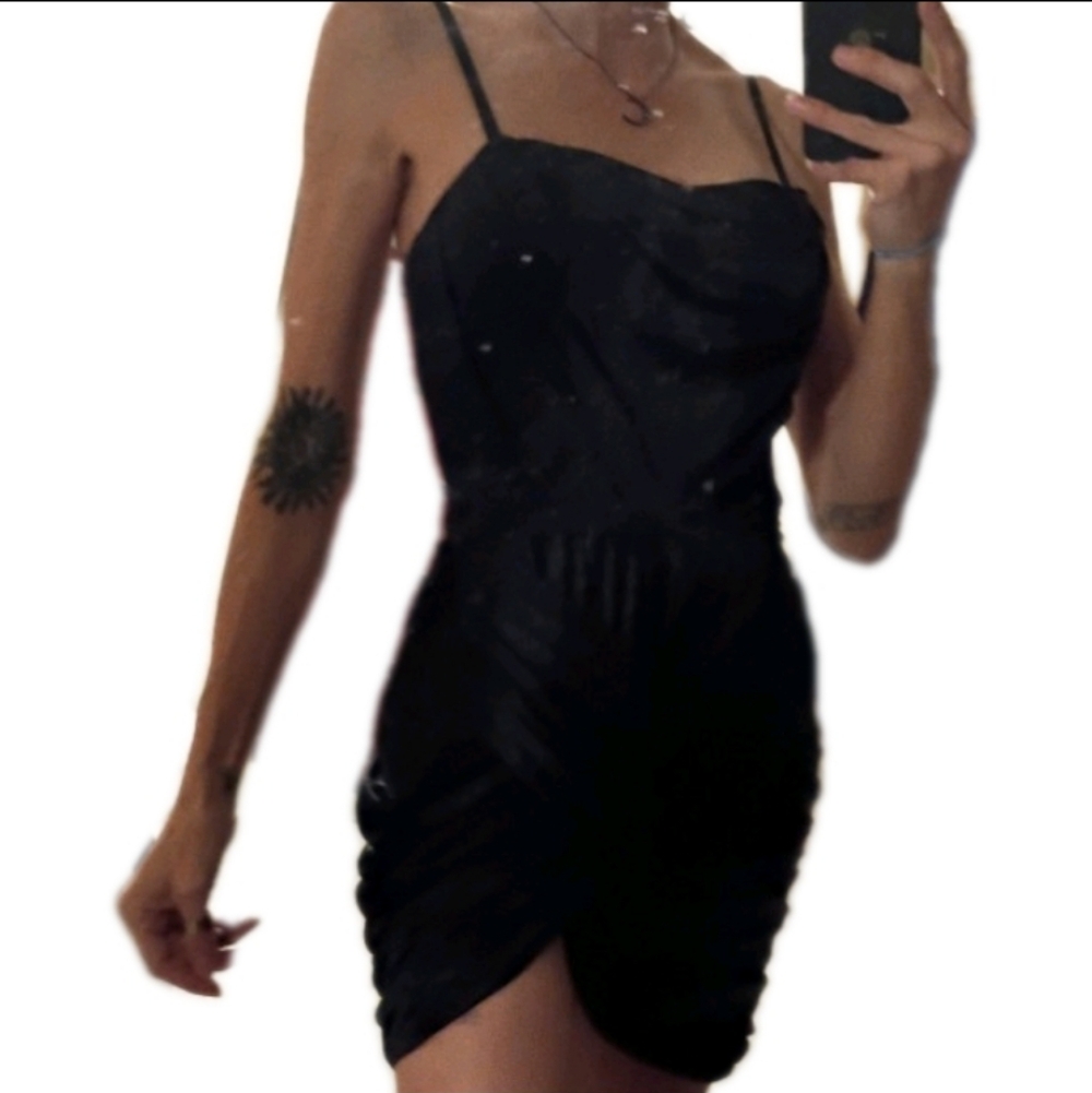 All Saints Spitalfields Japanese Cloth Black Dress